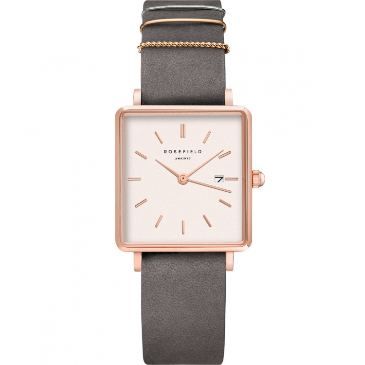 Rosefield The Boxy Elephant Grey Roségold - QWGR-Q12