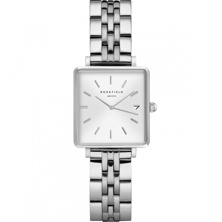 Rosefield The Mini Boxy White Sunray Silver - QMWSS-Q020