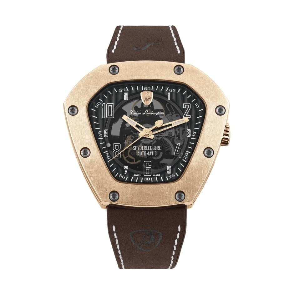 Tonino Lamborghini Spyderleggero Skeleton Watch IP Rose Gold TLF-T06-5