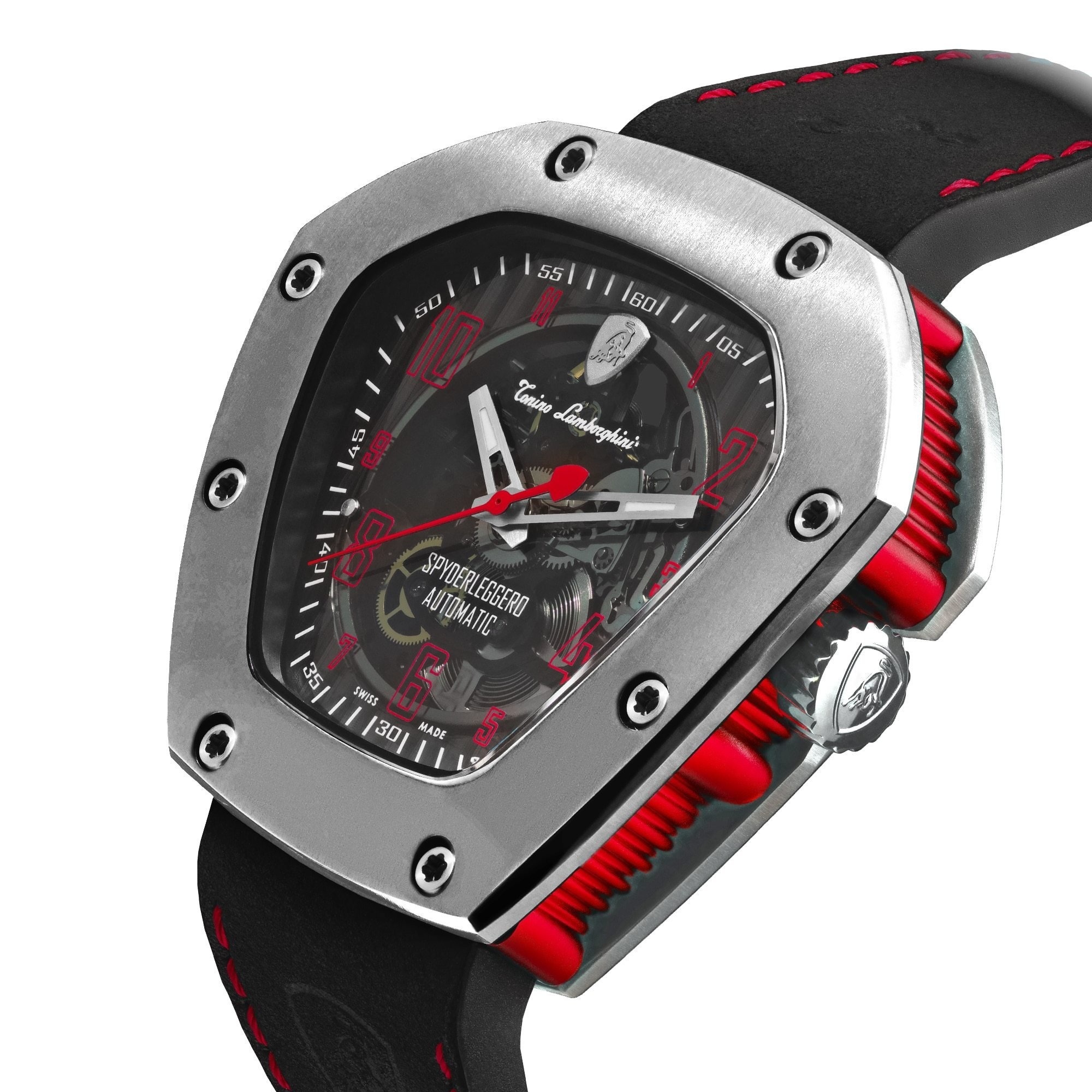 Tonino Lamborghini Spyderleggero Skeleton automatic watch red TLF-T06-2