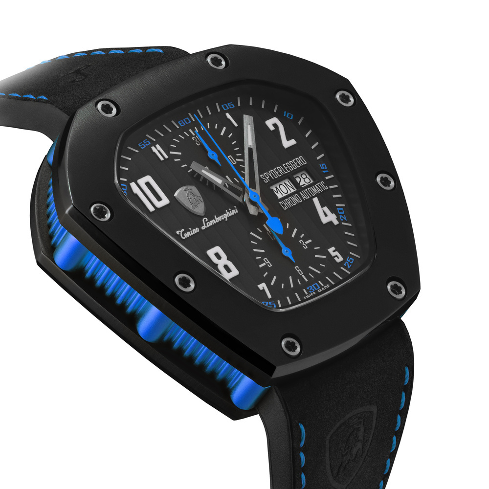 Tonino Lamborghini Spyderleggero Chrono automatic watch blue