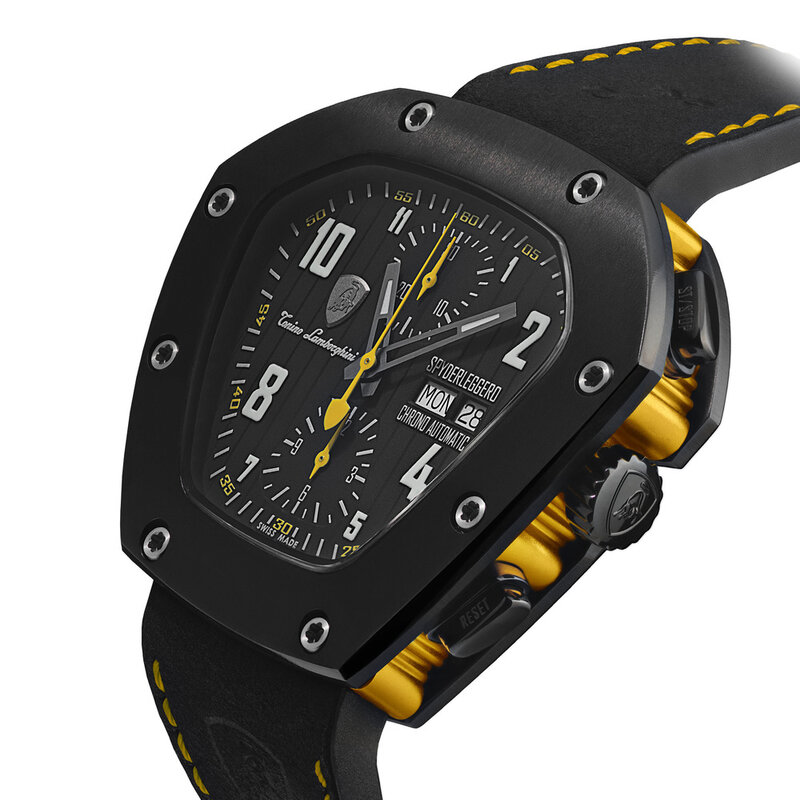 Tonino Lamborghini Spyderleggero Chrono automatic watch yellow