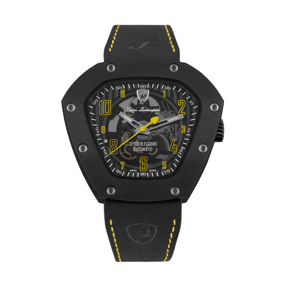 Tonino Lamborghini Spyderleggero Skeleton automatic watch yellow