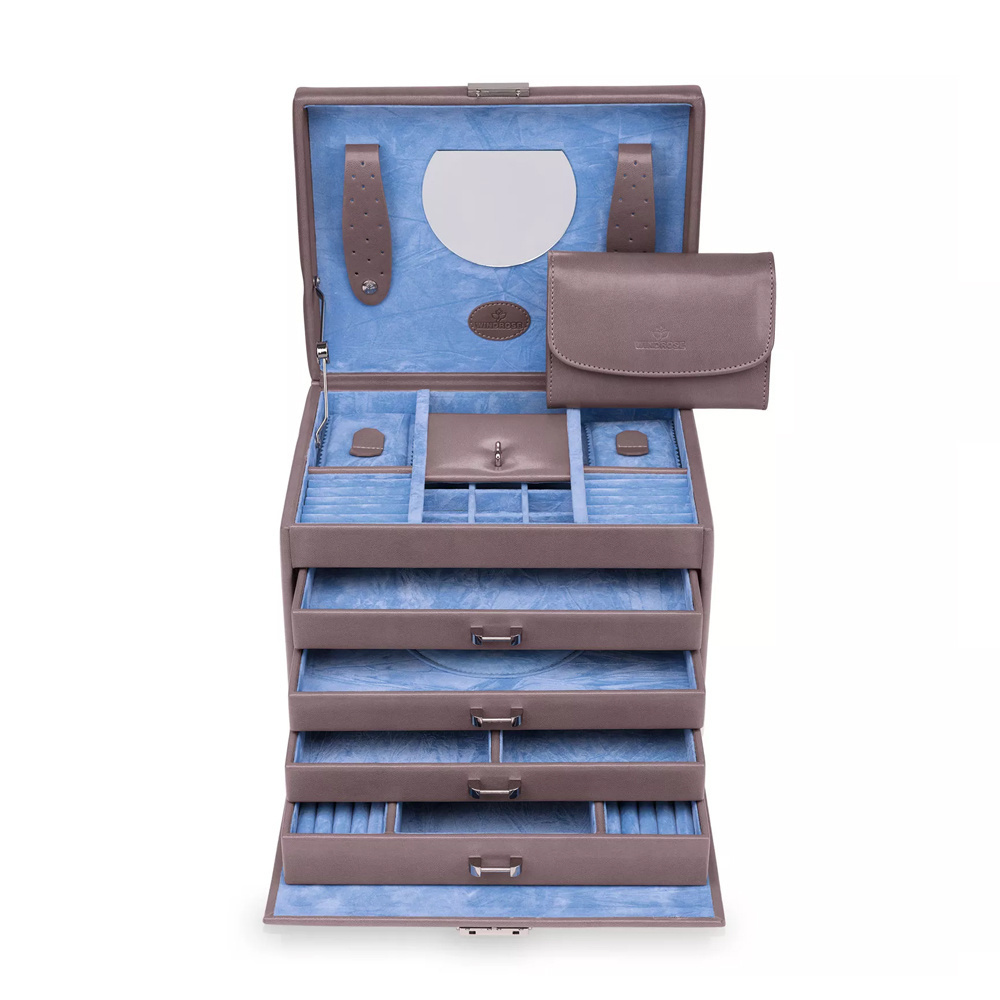 WINDROSE Schmuckschatulle Merino Moda - Grau XL