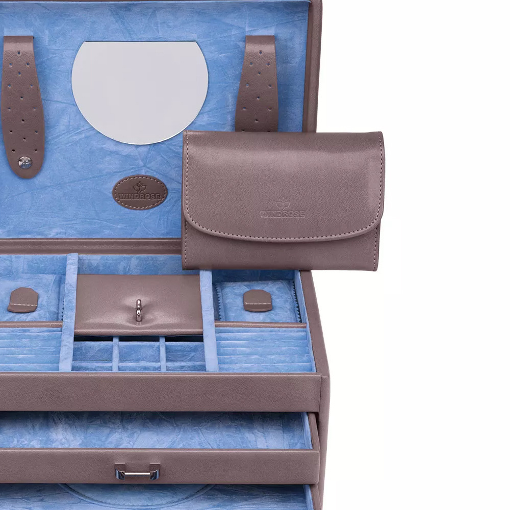 WINDROSE Schmuckschatulle Merino Moda - Grau XL