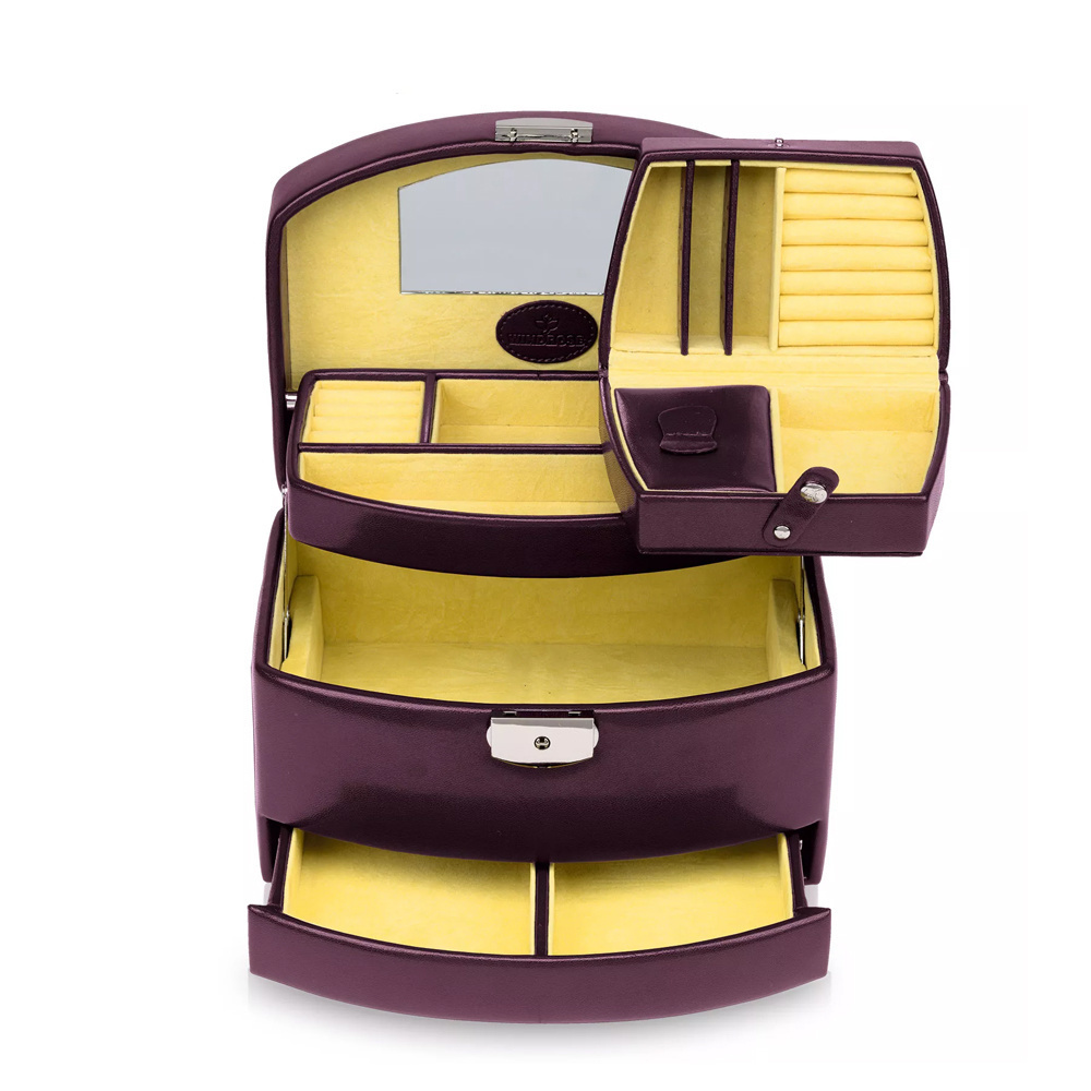 WINDROSE Schmuckschatulle Merino Moda - Aubergine M