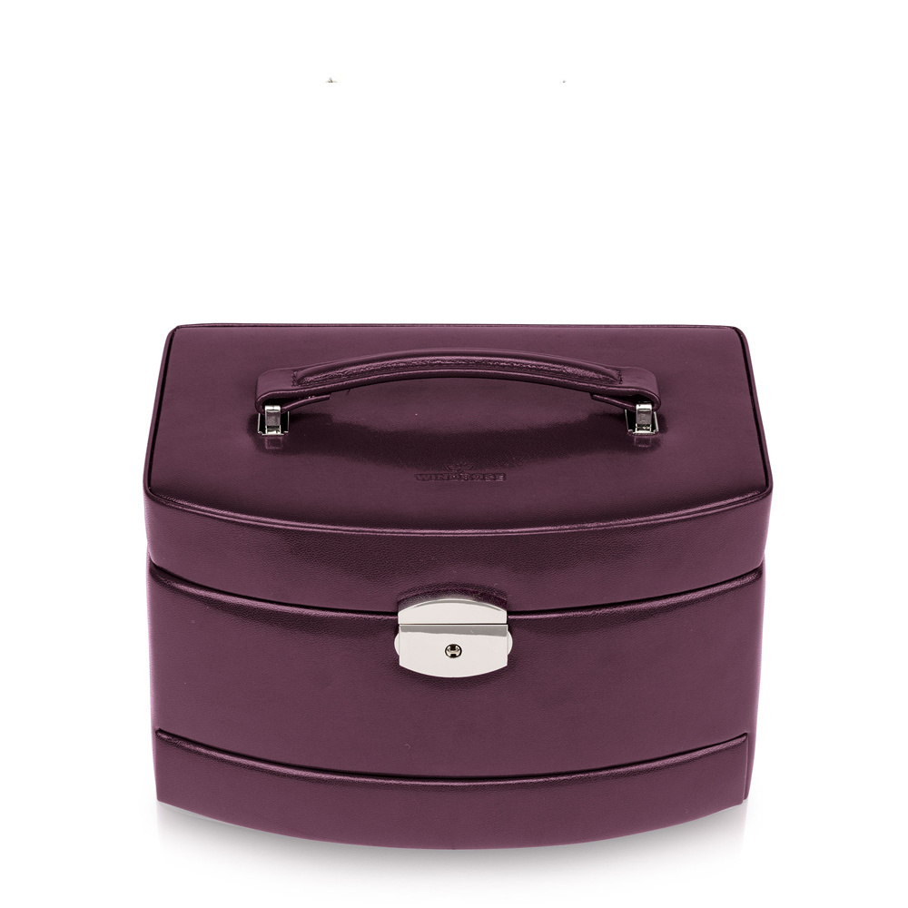WINDROSE Schmuckschatulle Merino Moda - Aubergine M