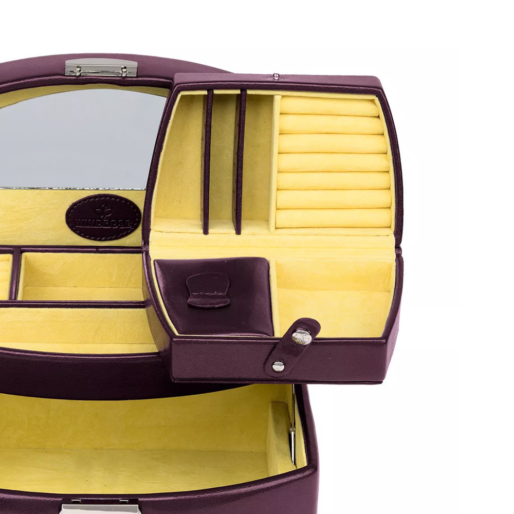 WINDROSE Schmuckschatulle Merino Moda - Aubergine M