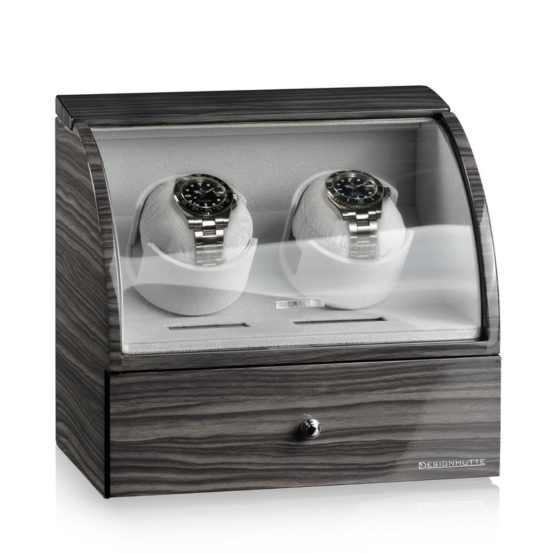 Designhütte  Uhrenbeweger Basel 2 LCD - Dark Oak