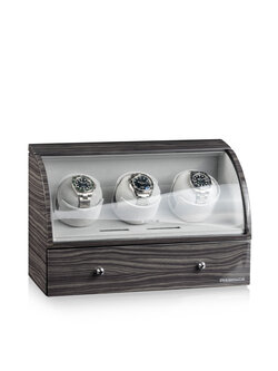 Designhütte Uhrenbeweger Basel 3 LCD - Dark Oak