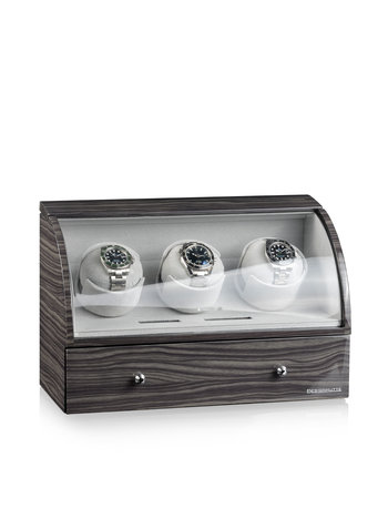 Designhütte Uhrenbeweger Basel 3 LCD - Dark Oak
