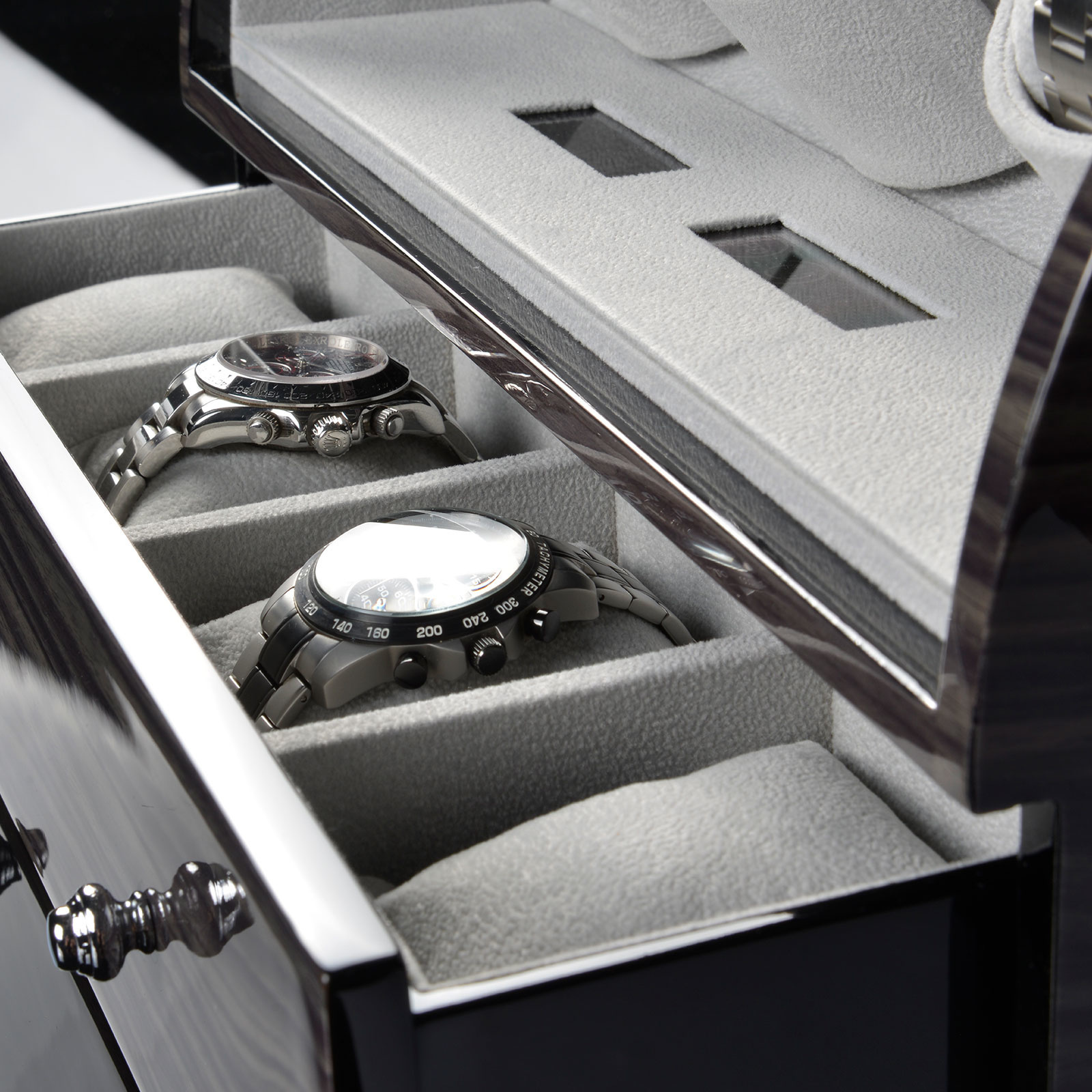 Designhütte Uhrenbeweger Basel 3 LCD - Dark Oak