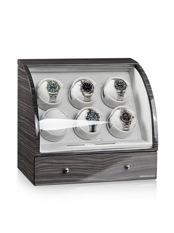 Designhütte Uhrenbeweger Basel 6 LCD - Dark Oak
