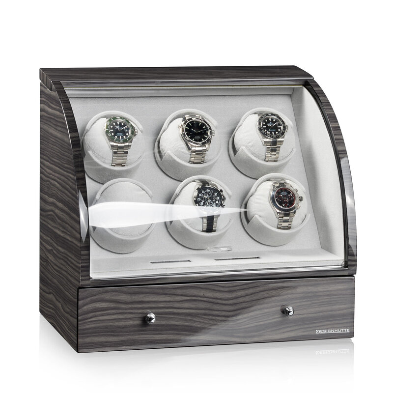 Designhütte  Uhrenbeweger Basel 6 LCD - Dark Oak
