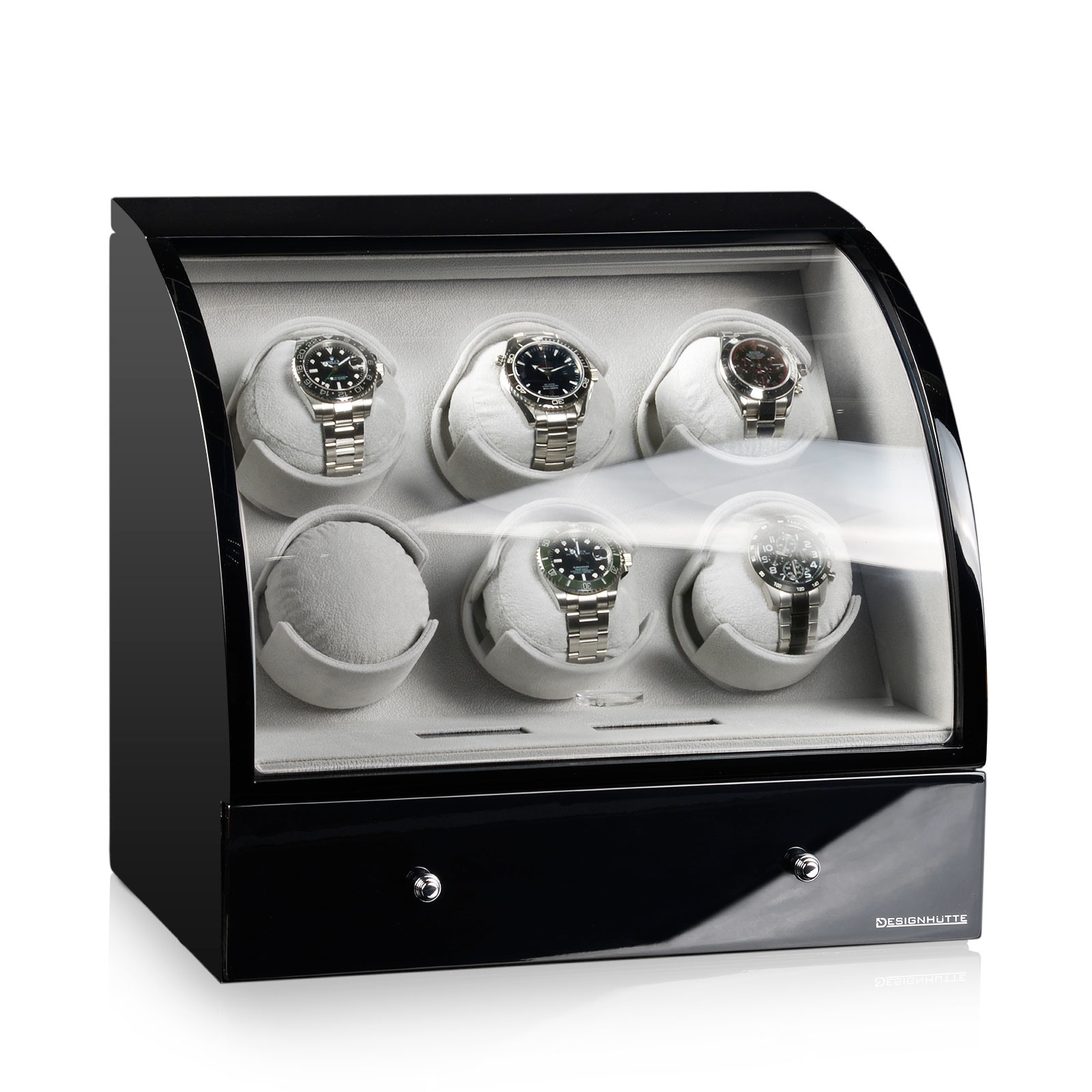 Designhütte  Uhrenbeweger Basel 6 LCD - Schwarz