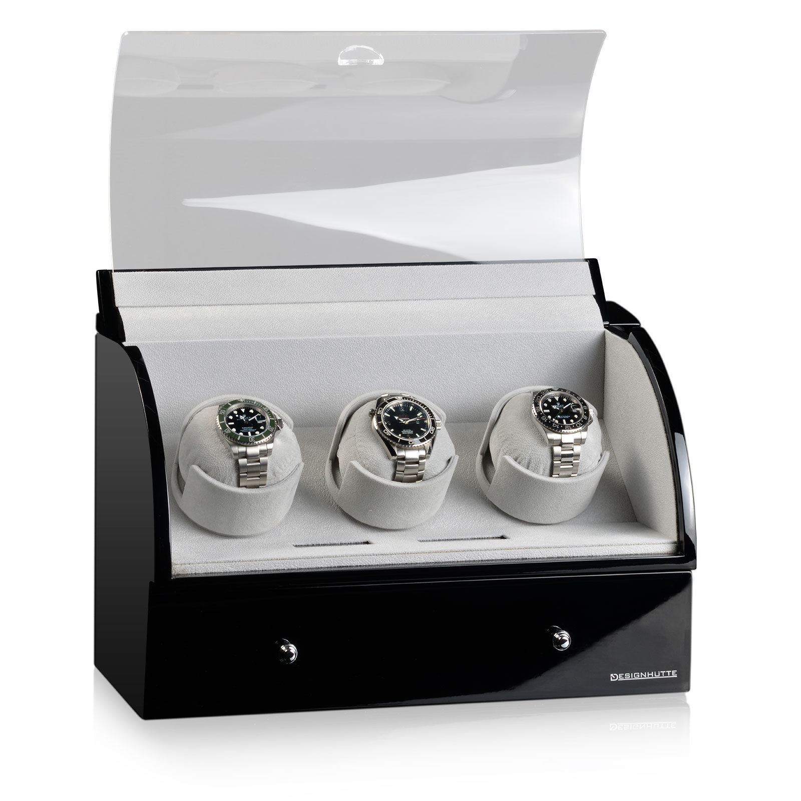 Designhütte  Uhrenbeweger Basel 3 LCD - Schwarz