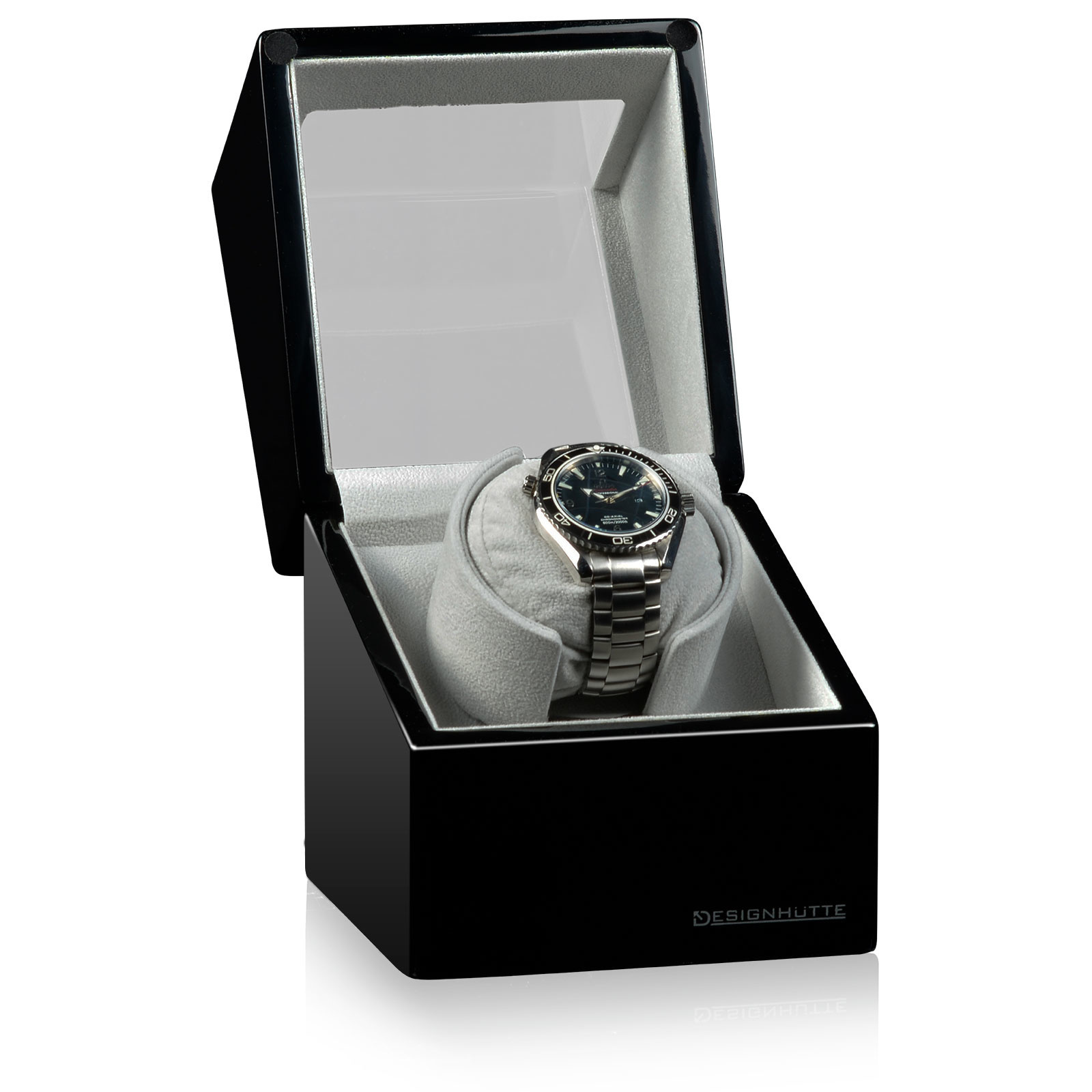 Designhütte Uhrenbeweger San Diego 1 - Schwarz / Grau