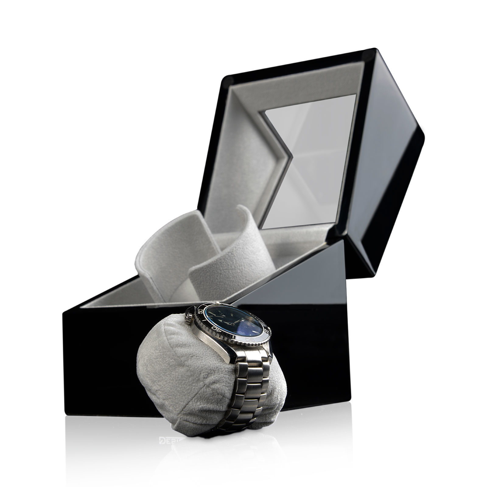 Designhütte Uhrenbeweger San Diego 1 - Schwarz / Grau