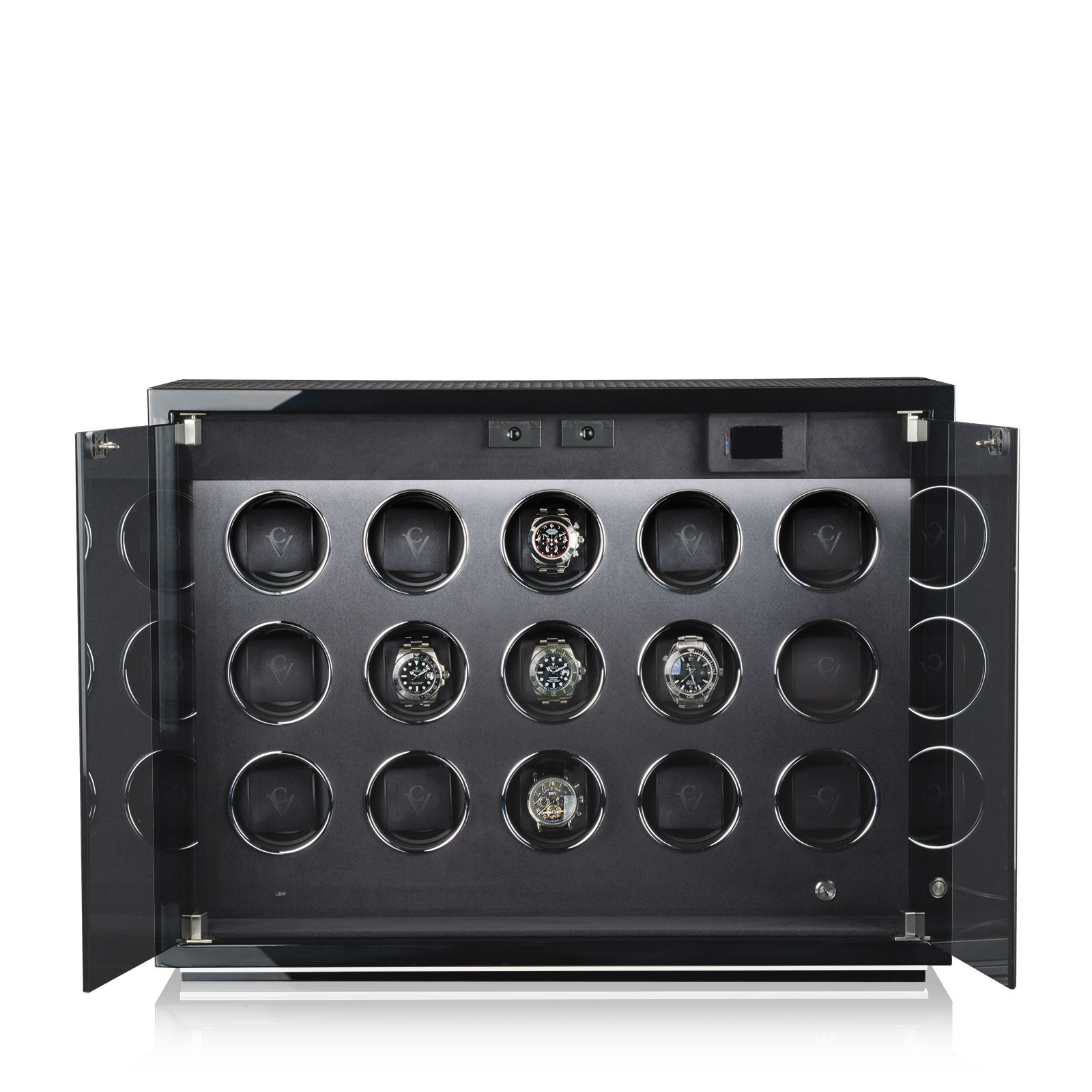 Chronovision  Uhrenbeweger Ambiance XV Guard schwarz hochglanz carbon lack