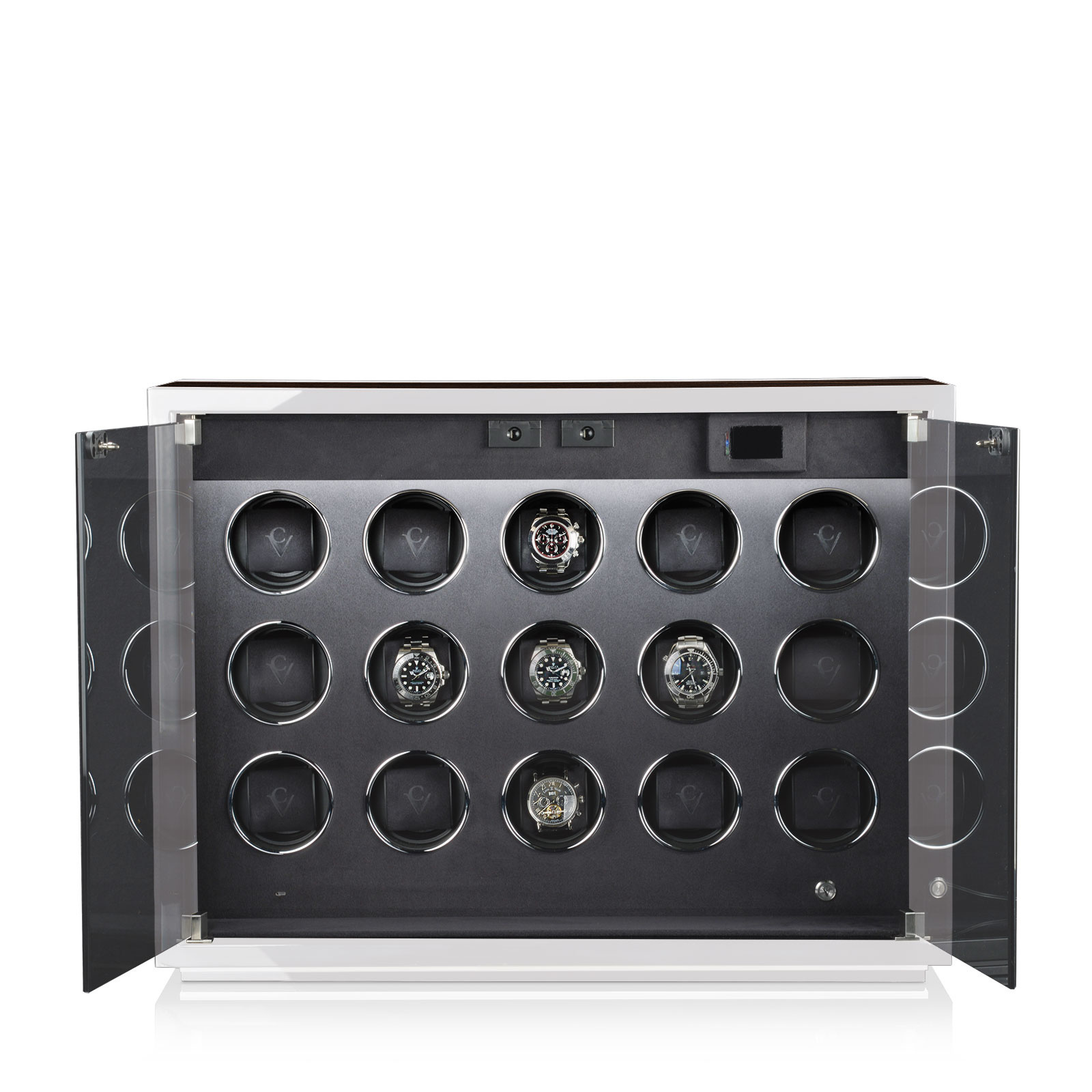 Chronovision  Uhrenbeweger Ambiance XV Guard weiss seidenmatt ebony seidenmatt