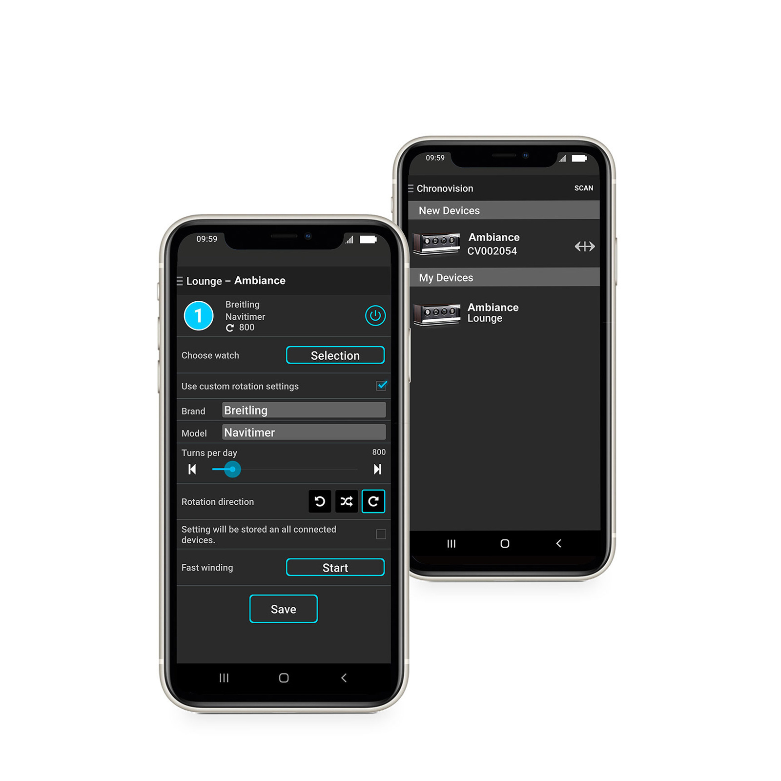 Chronovision Ambiance XII schwarz hochglanz aurosso hochglanz