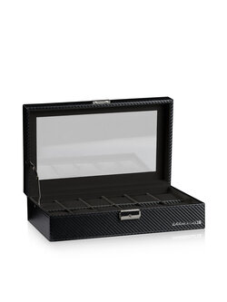 Designhütte Uhrenbox Boston 12 - Karbon / Schwarz