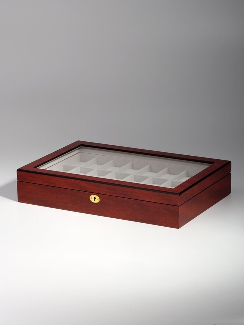 LuxTech   Uhrenbox LT-1087-24C für 24 Uhren cherry