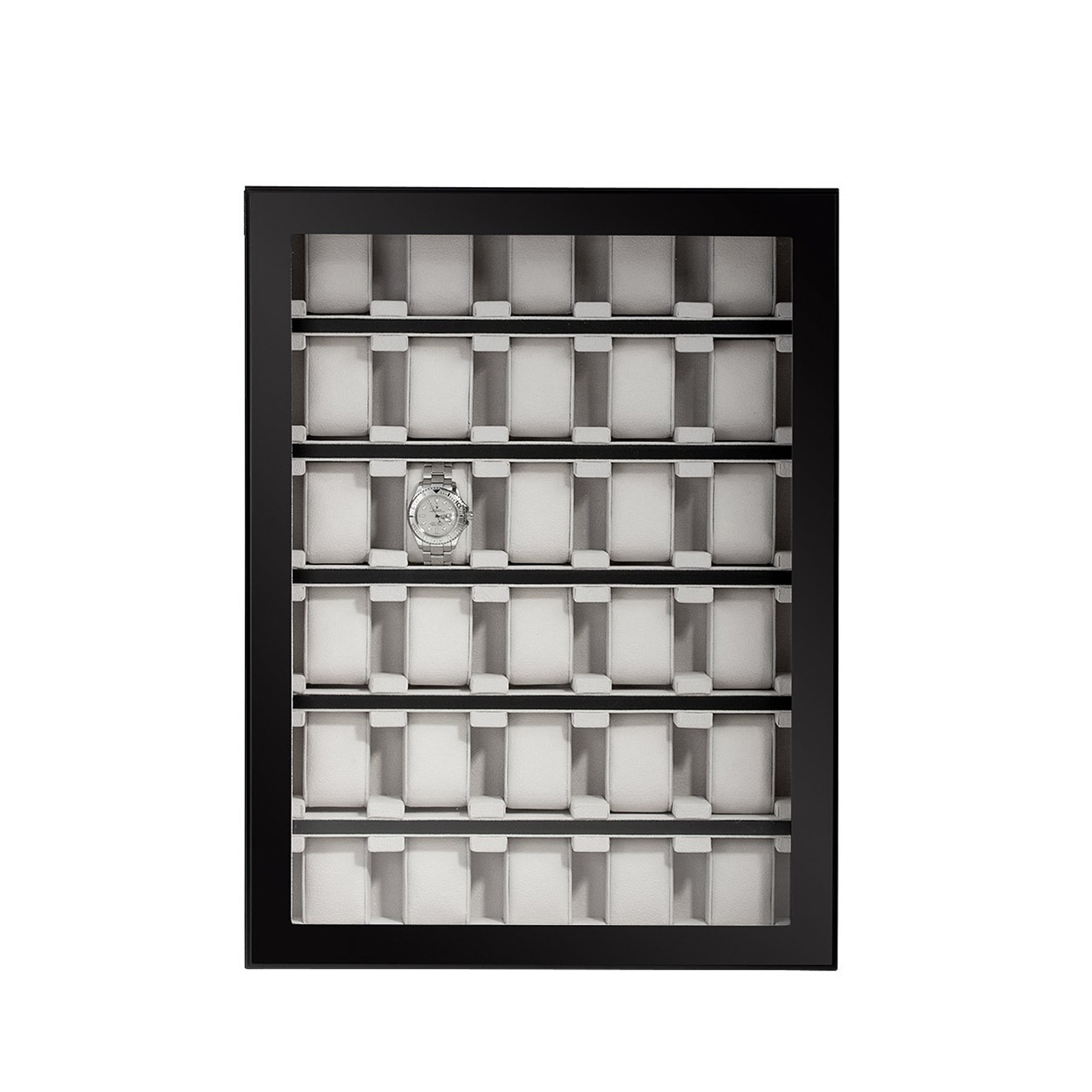 LuxTech  Uhrenvitrine LT-1100-30BL für 30 Uhren black
