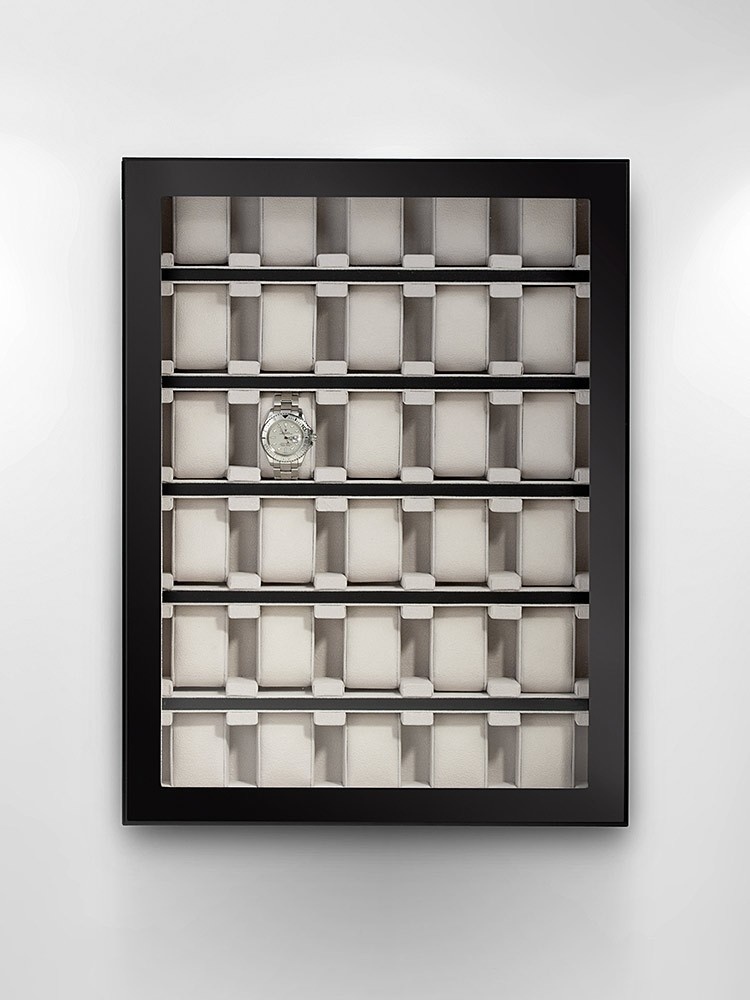 LuxTech  Uhrenvitrine LT-1100-30BL für 30 Uhren black