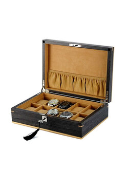 LuxTech Uhrenbox Ginko LT-2320-10G für 10 Uhren