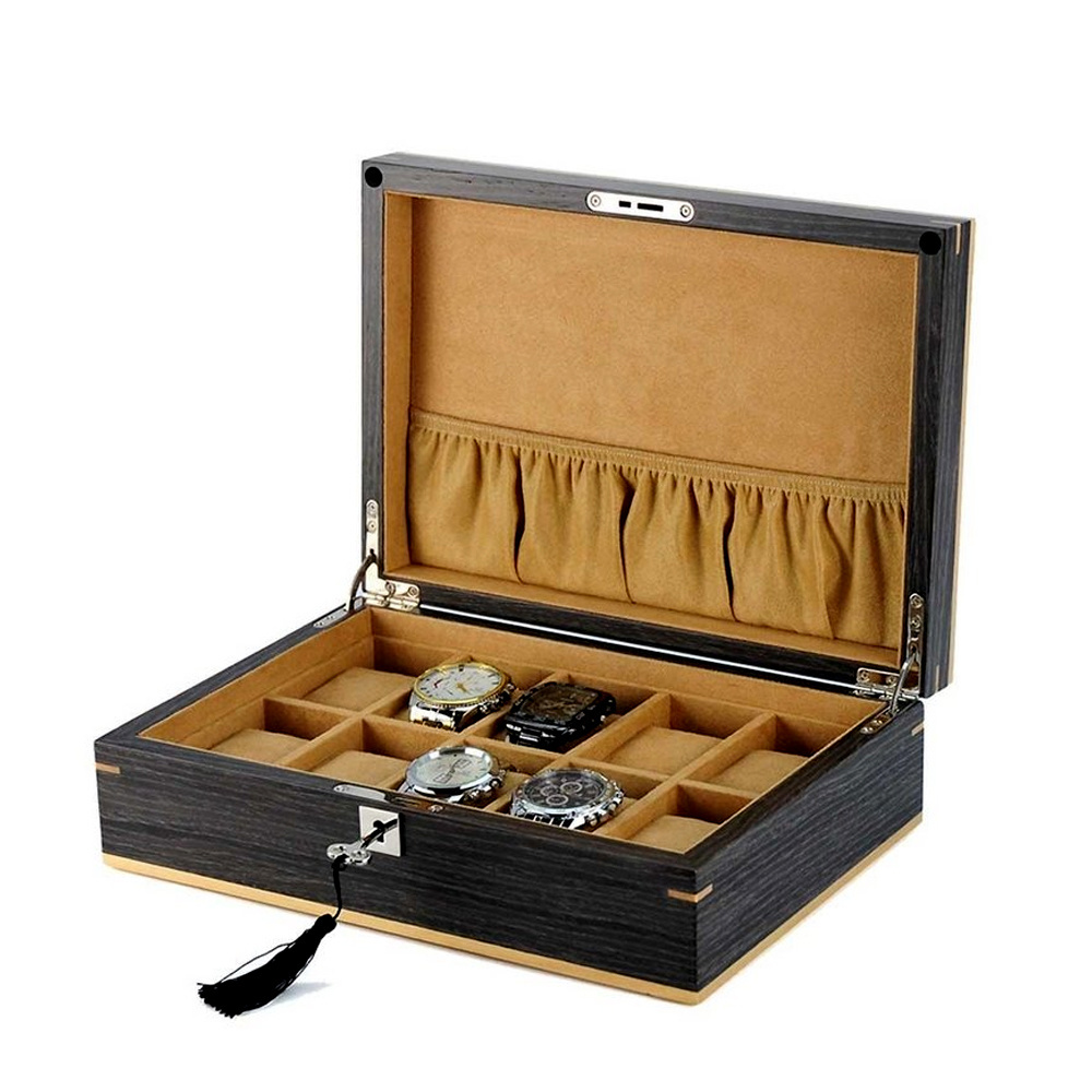 LuxTech  Uhrenbox Ginko LT-2320-10G für 10 Uhren