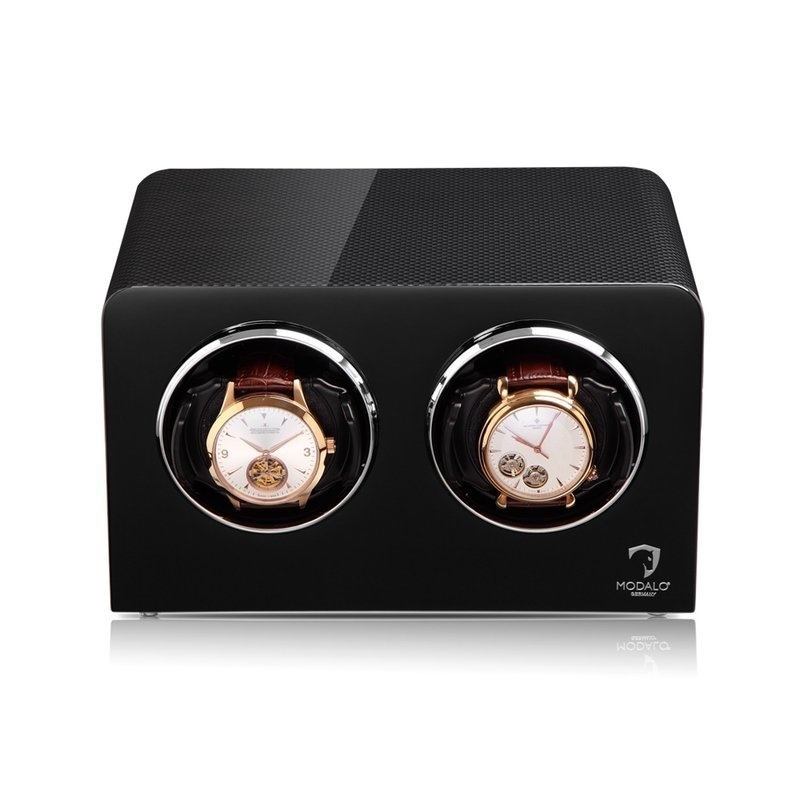 Modalo  Uhrenbeweger Inspiration MV4 für 2 Uhren carbon-schwarz