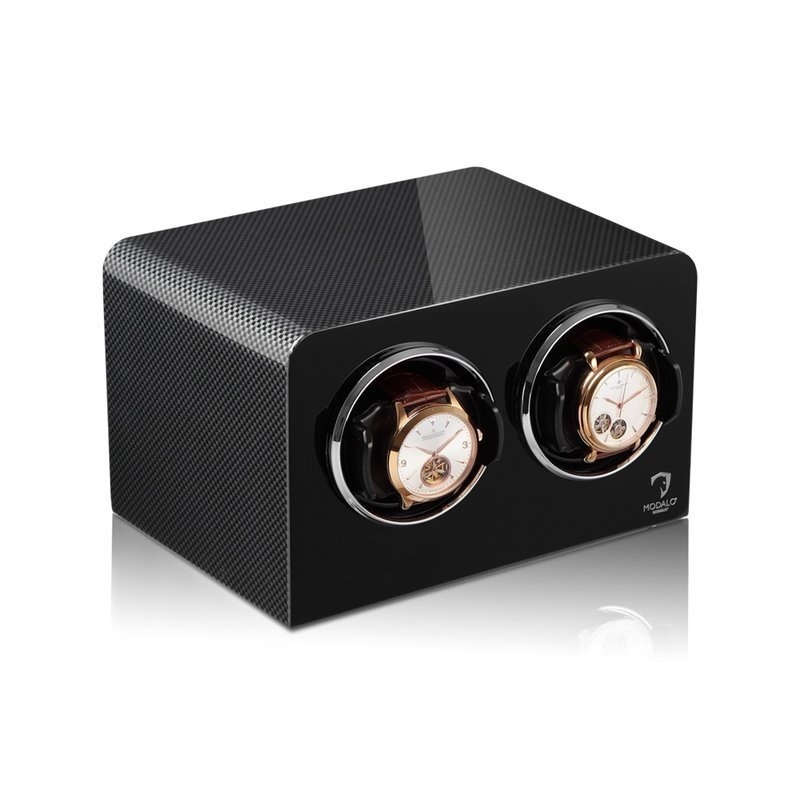Modalo  Uhrenbeweger Inspiration MV4 für 2 Uhren carbon-schwarz