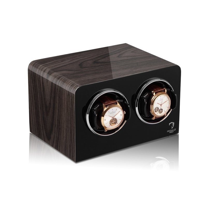 Modalo  Uhrenbeweger Inspiration MV4 für 2 Uhren Makassar-Schwarz