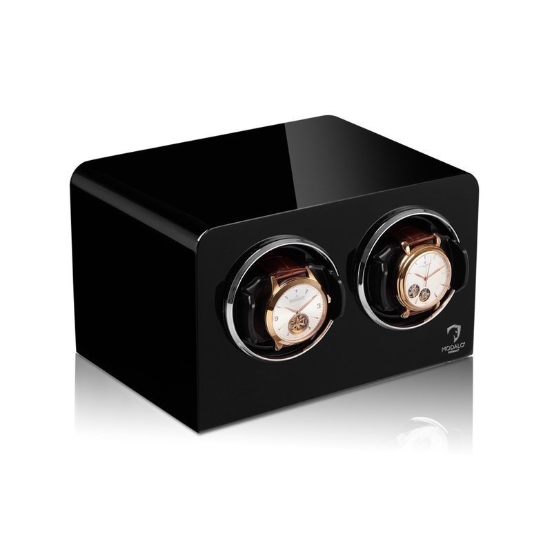 Modalo  Uhrenbeweger Inspiration MV4 für 2 Uhren hochglanz-schwarz