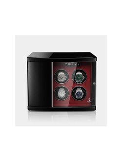 Modalo Uhrenbeweger Timeless MV4 für 4 Plus 2 Uhren Schwarz Rot