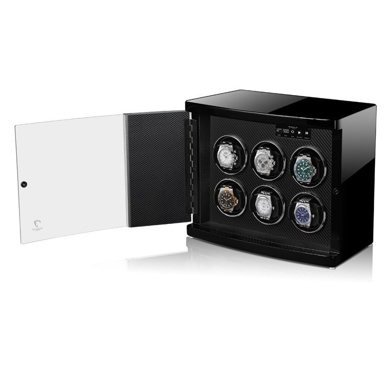 Modalo Uhrenbeweger Timeless MV4 für 6 Uhren Carbon schwarz