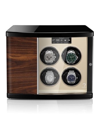 Modalo Uhrenbeweger Timeless MV4 für 6 Uhren Makassar beige
