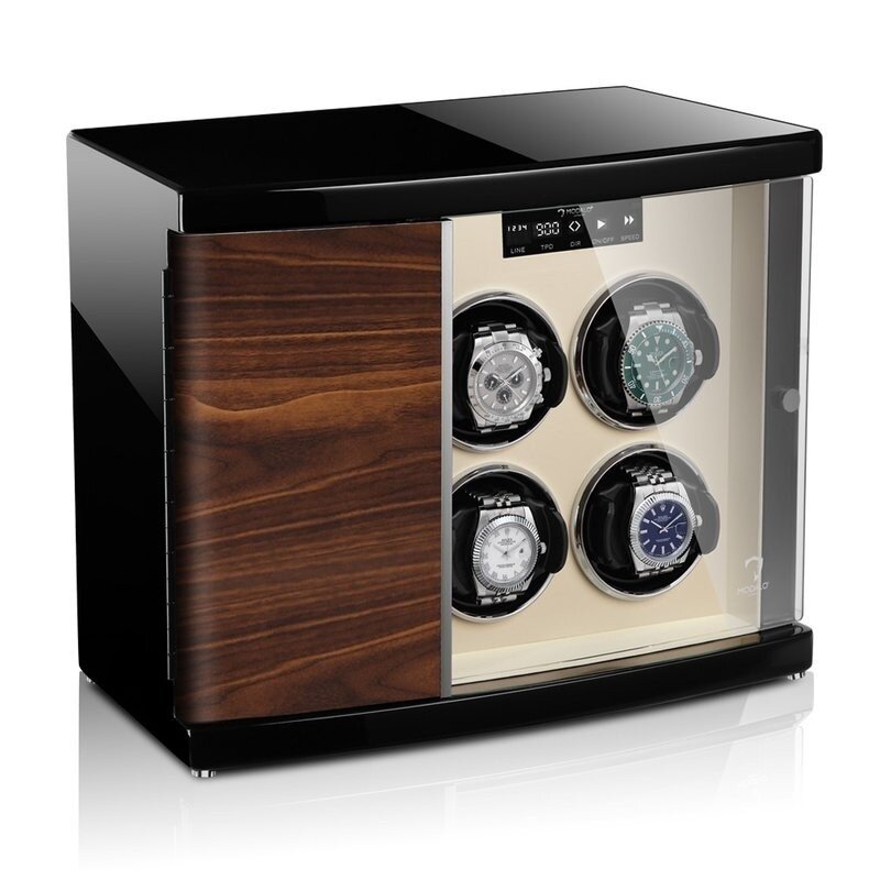 Modalo Uhrenbeweger Timeless MV4 für 6 Uhren Makassar beige