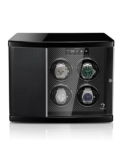 Modalo Uhrenbeweger Timeless MV4 für 4+2 Uhren Carbon schwarz