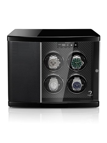 Modalo Uhrenbeweger Timeless MV4 für 4+2 Uhren Carbon schwarz