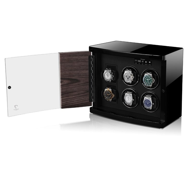 Modalo Uhrenbeweger Timeless MV4 für 4+2 Uhren schwarzes Makassa