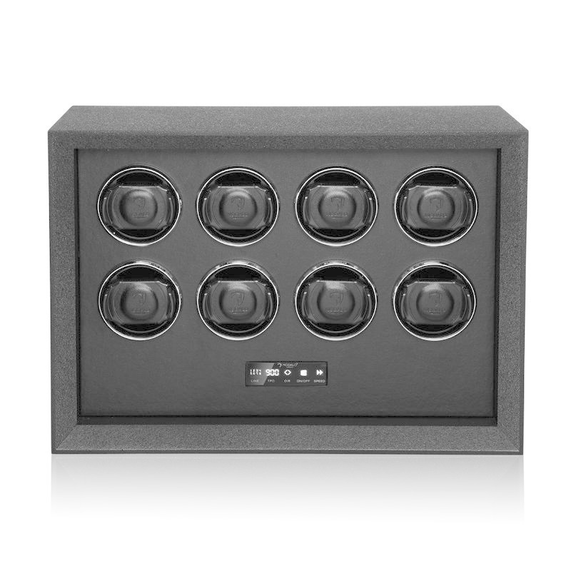 Modalo Uhrenbeweger Safe Systems MV4 für 8 Uhren Strukturlack schwarz