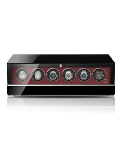 Modalo Uhrenbeweger Clasico MV4 für 6 Uhren schwarz-rot
