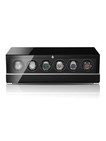 Modalo Uhrenbeweger Clasico MV4 für 6 Uhren Carbon Schwarz
