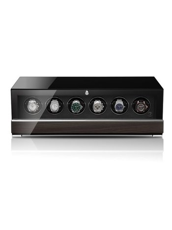Modalo Uhrenbeweger Clasico MV4 für 6 Uhren schwarzes Makassar