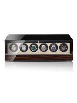 Modalo Uhrenbeweger Clasico MV4 für 6 Uhren Makassar beige