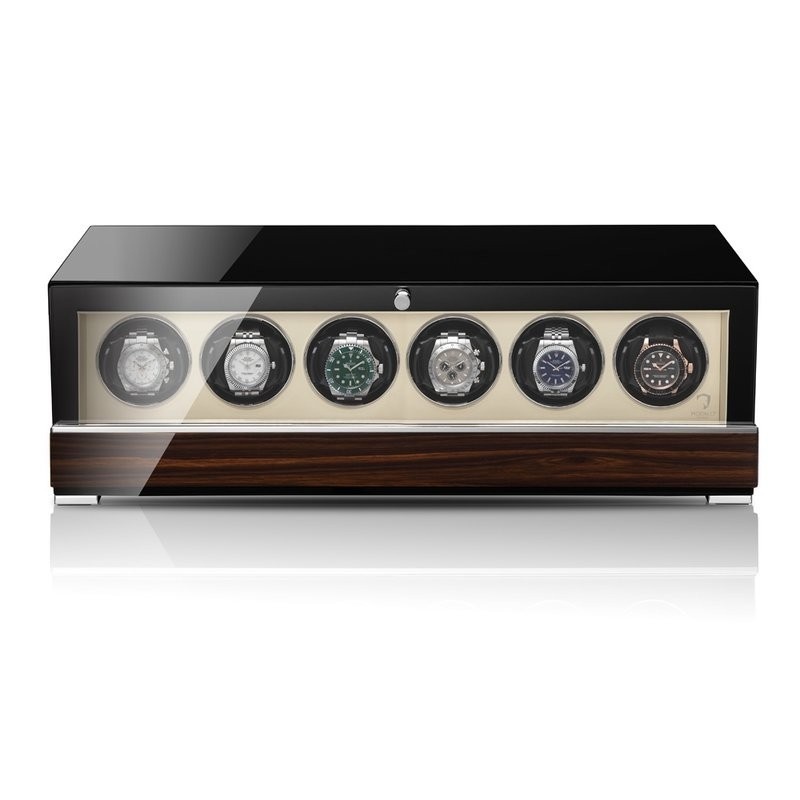 Modalo Uhrenbeweger Clasico MV4 für 6 Uhren Makassar beige