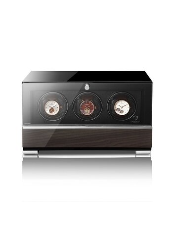 Modalo Uhrenbeweger Clasico MV4 für 3 Uhren black-makassar-schwarz