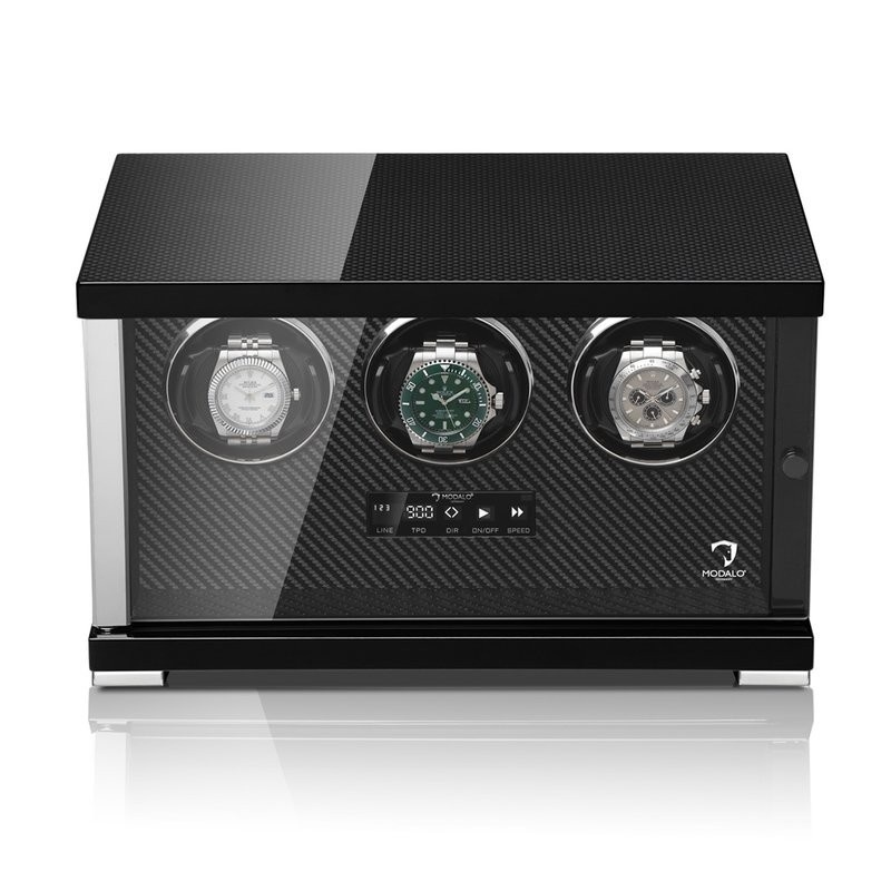 Modalo  Uhrenbeweger Showtime MV4 für 3 Uhren Carbon schwarz